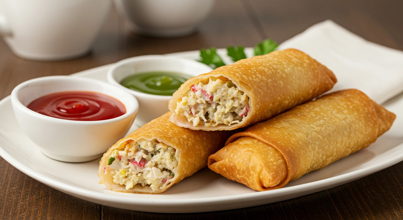 Crab Cake Egg Rolls