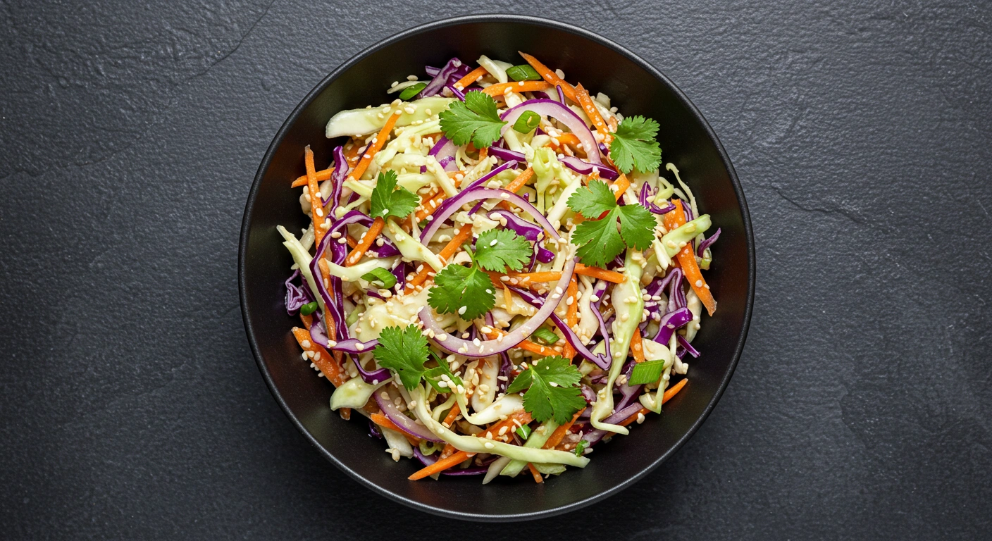 Asian Sesame Cabbage Slaw