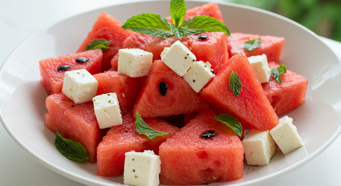 Watermelon Feta Mint Salad