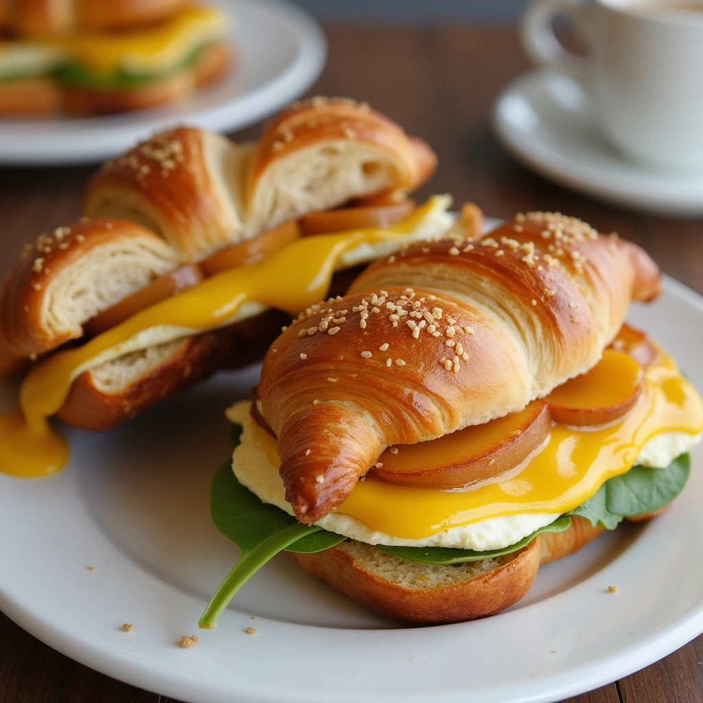 Irresistible Maple Mustard Croissant Breakfast Sandwich - tertiary view