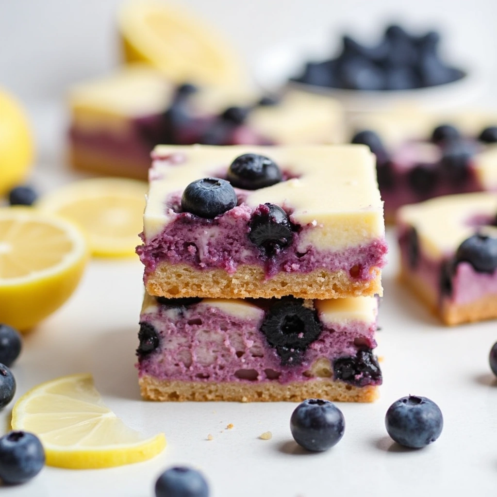 Lemon Blueberry Cheesecake Bars - secondary view