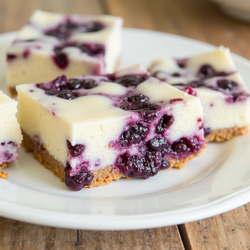 Lemon Blueberry Cheesecake Bars - tertiary view