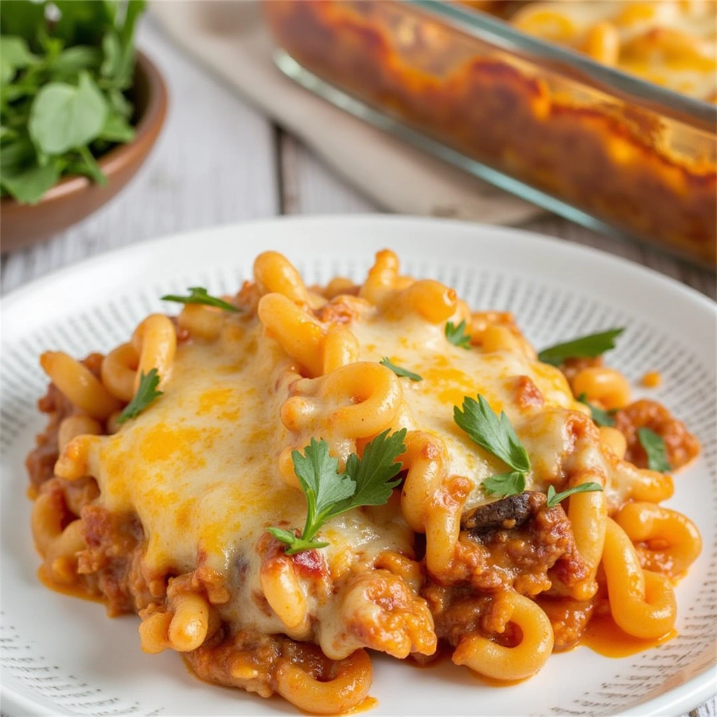 Philly Cheesesteak Pasta Bake