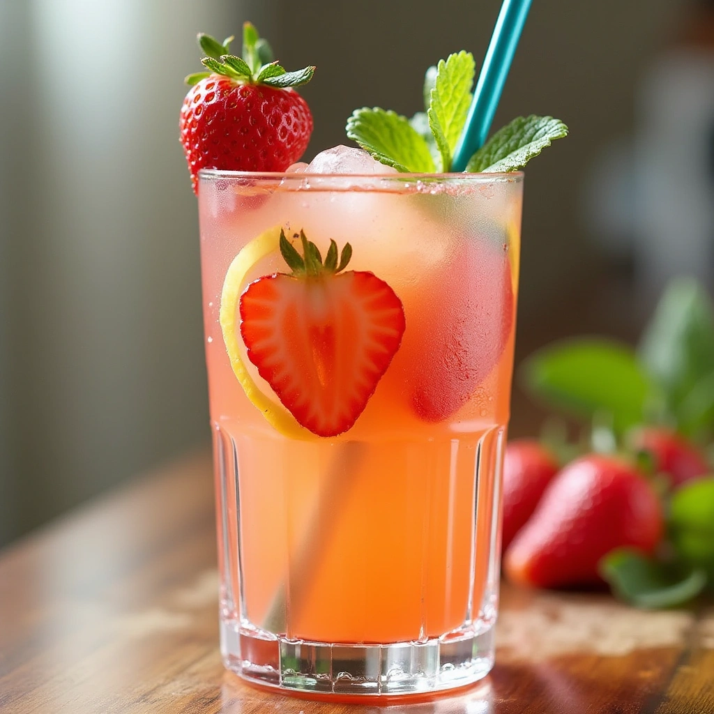 Refreshing Strawberry Mint Lemonade - tertiary view