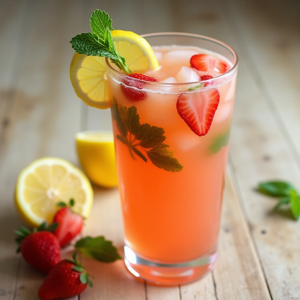 Refreshing Strawberry Mint Lemonade
