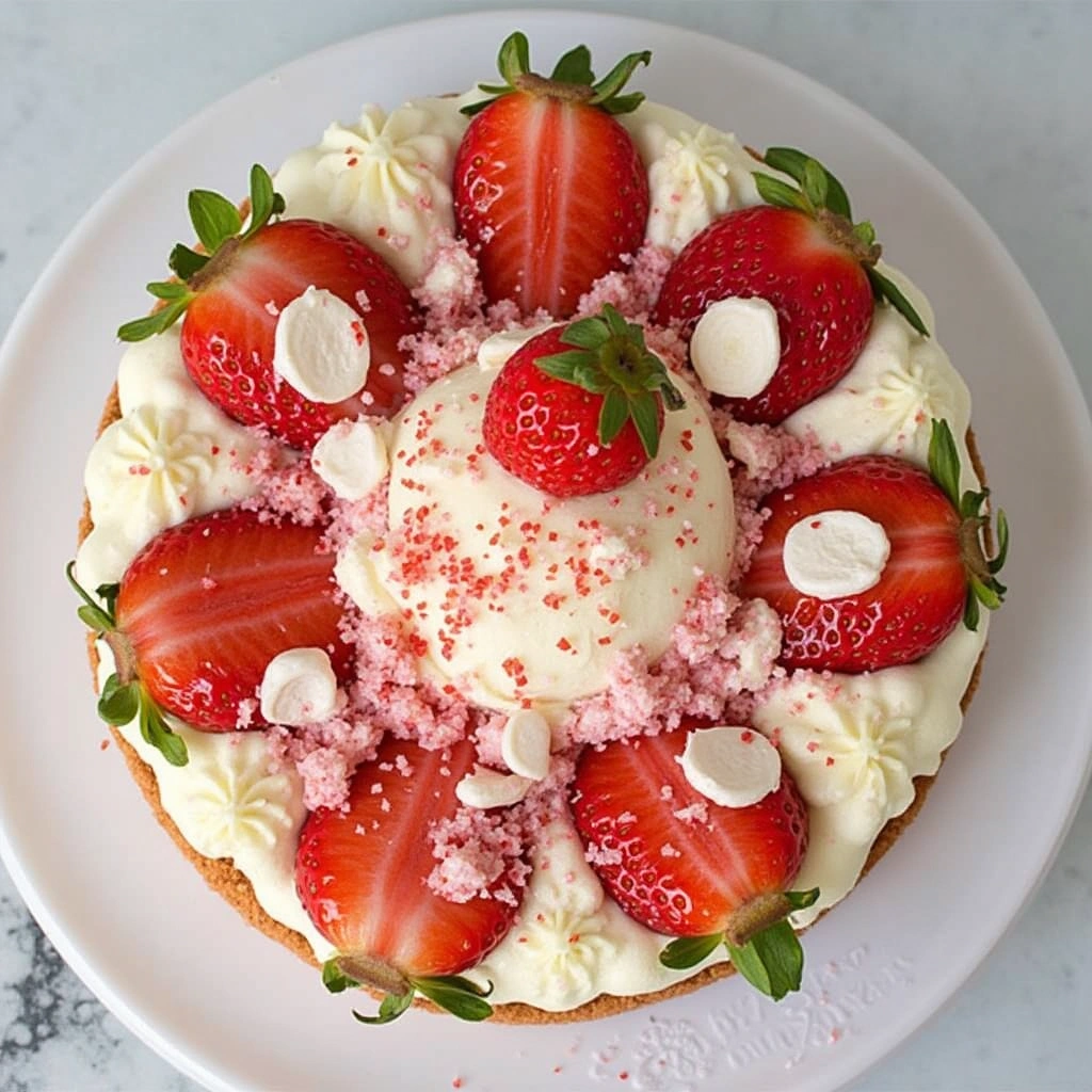 Strawberry Earthquake Cake - tertiary view