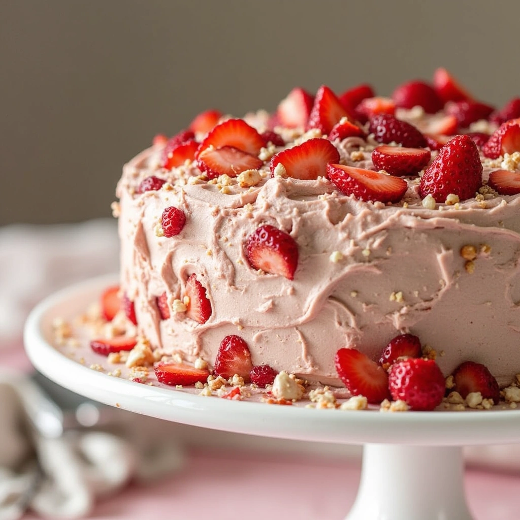Strawberry Earthquake Cake - secondary view