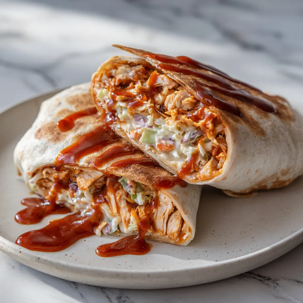 Crispy Buffalo Chicken Crunchwrap Supreme with Ranch Slaw and Melted Cheese Grilled to Golden Perfection - secondary view