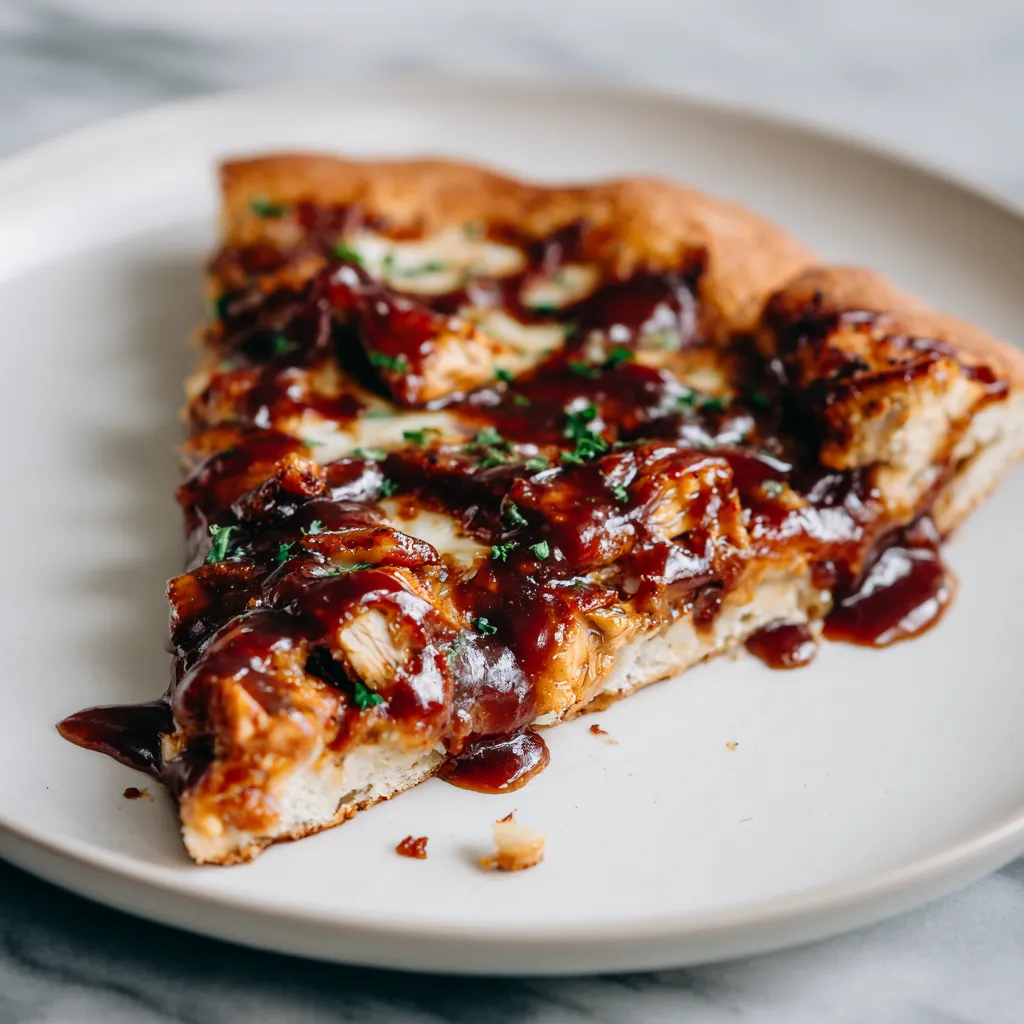 Sweet and Spicy Honey Chili Glazed Chicken Pizza with Fresh Cilantro and Caramelized Onions - tertiary view