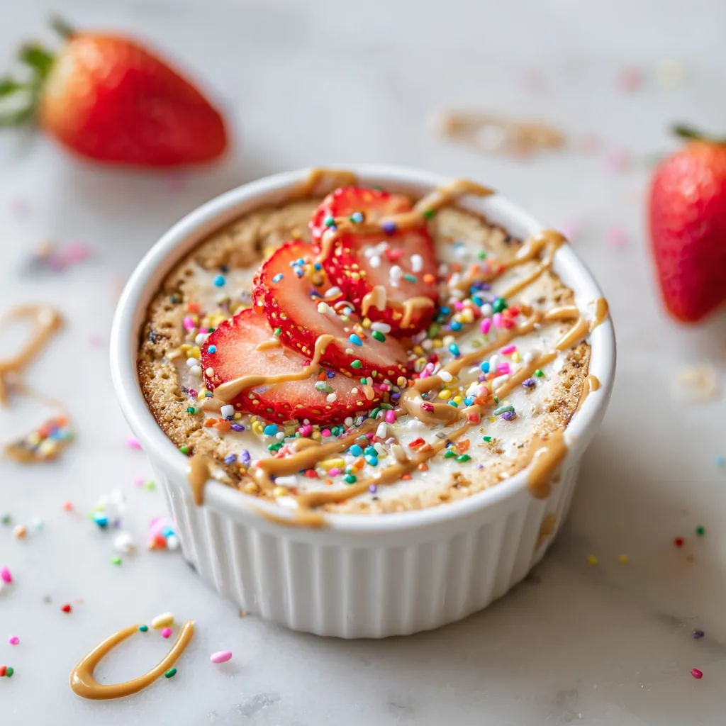 Delicious Sugar Cookie Protein Baked Oats - High Protein Breakfast Recipe - secondary view
