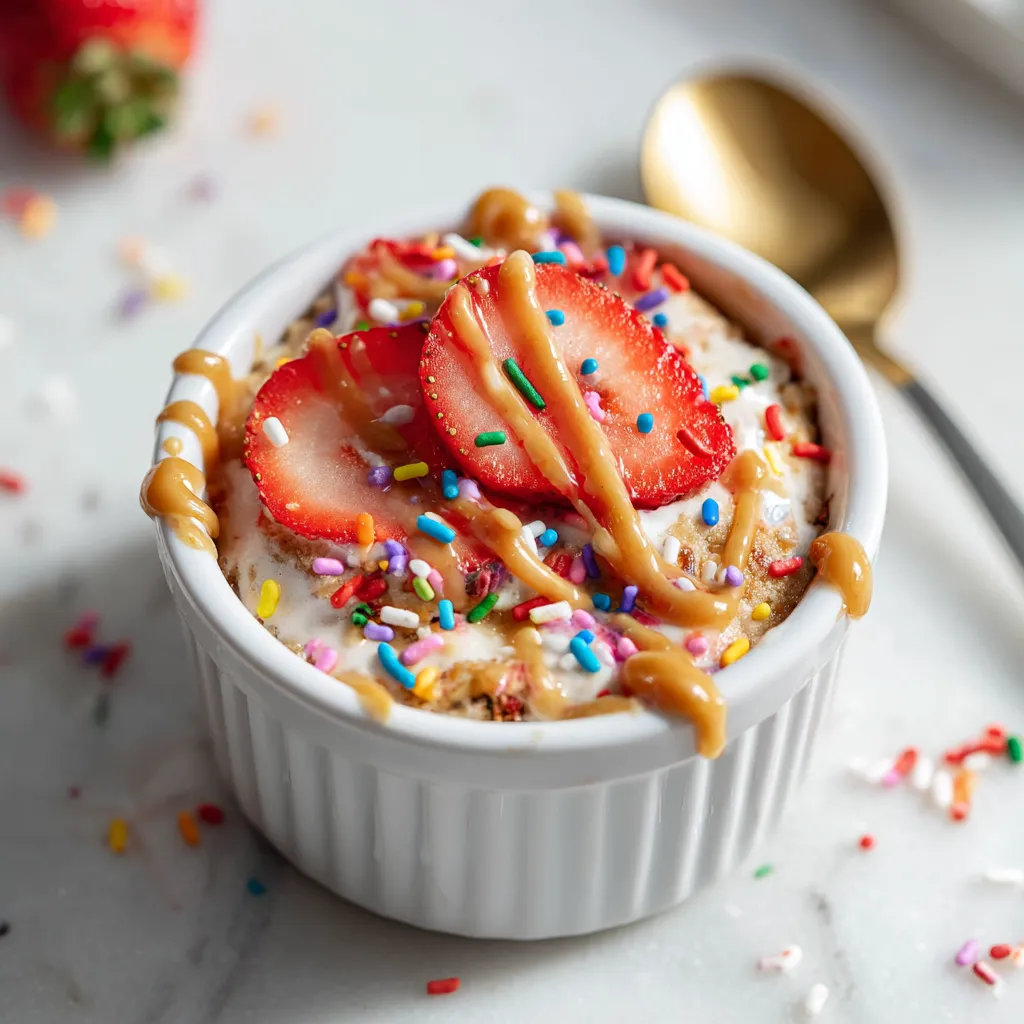 Delicious Sugar Cookie Protein Baked Oats - High Protein Breakfast Recipe - tertiary view