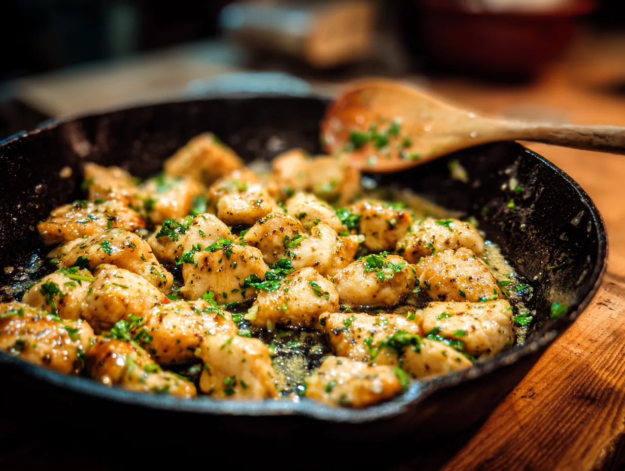 Tender Garlic Butter Chicken Bites with Fresh Herbs and Golden Perfection - main view
