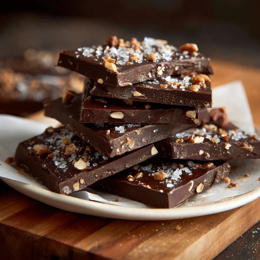 Silky-Smooth Vegan Dark Chocolate Bars with Toasted Hazelnuts and Sea Salt Flakes - secondary view