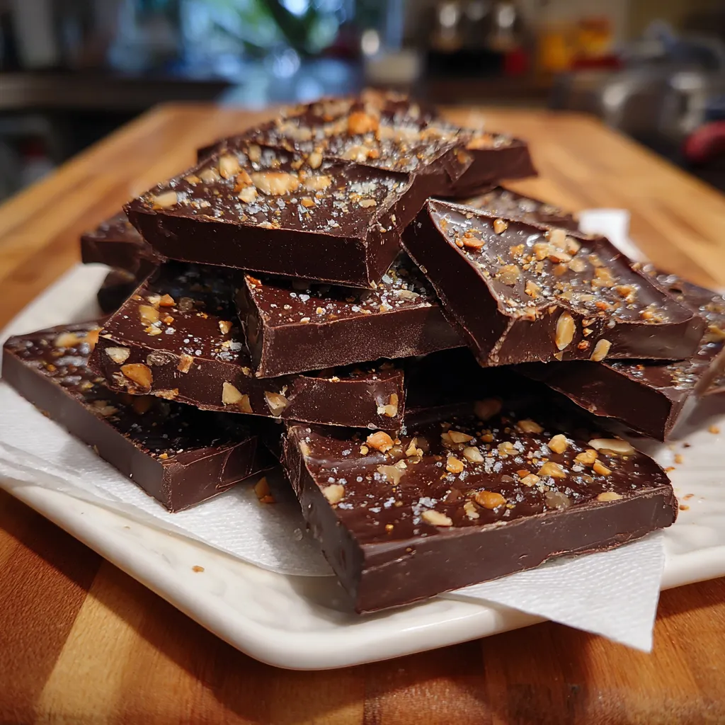 Silky-Smooth Vegan Dark Chocolate Bars with Toasted Hazelnuts and Sea Salt Flakes - tertiary view