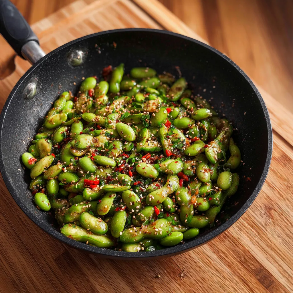 Spicy Asian Edamame Cucumber Salad with Sesame Ginger Dressing - tertiary view