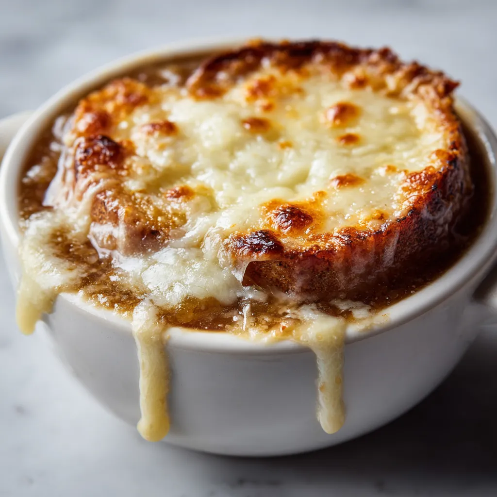 Authentic Walkabout Caramelized Onion Soup with Rustic Herb Croutons