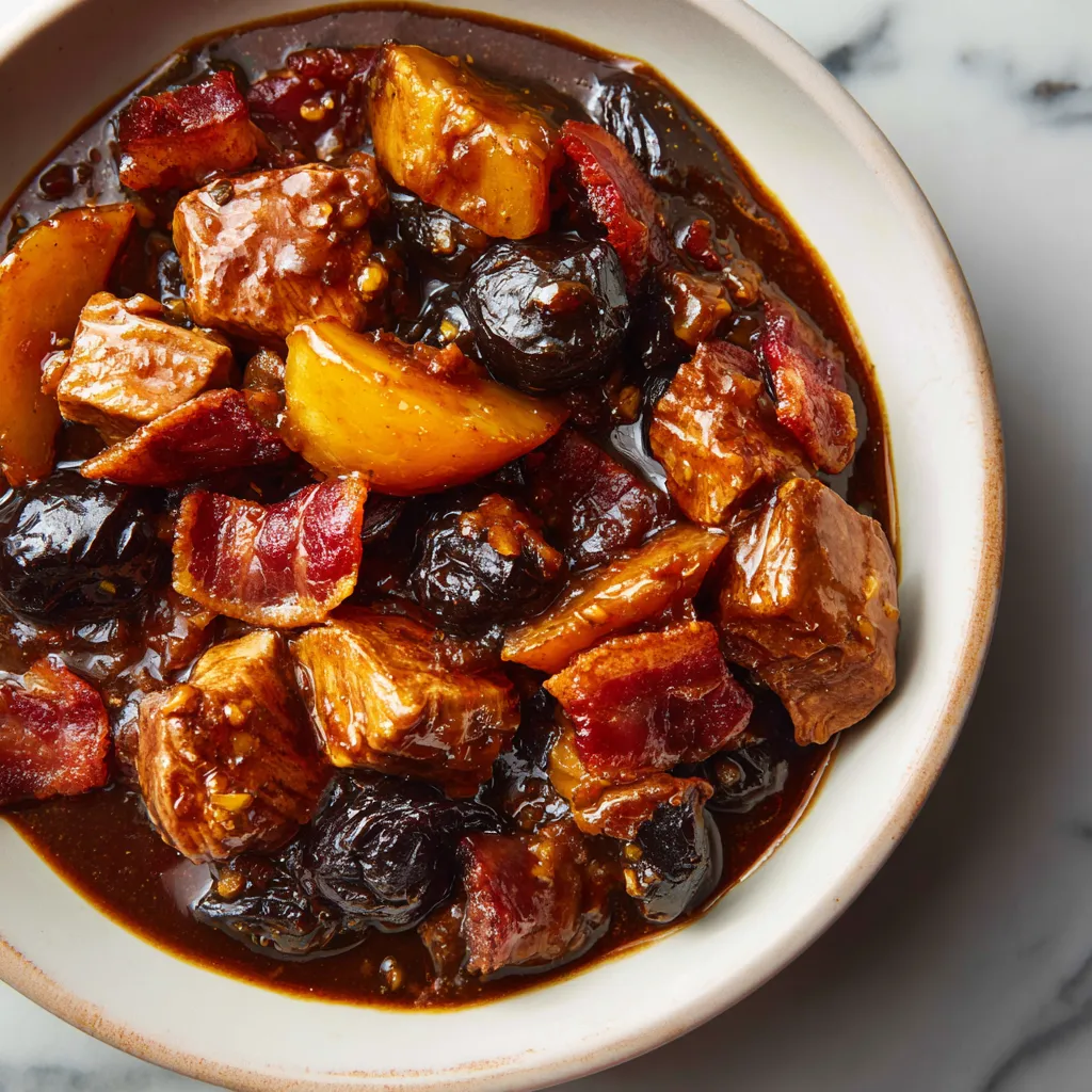 Ultimate Balsamic Bourbon Pork Stew with Caramelized Vegetables and Rich Sauce - tertiary view