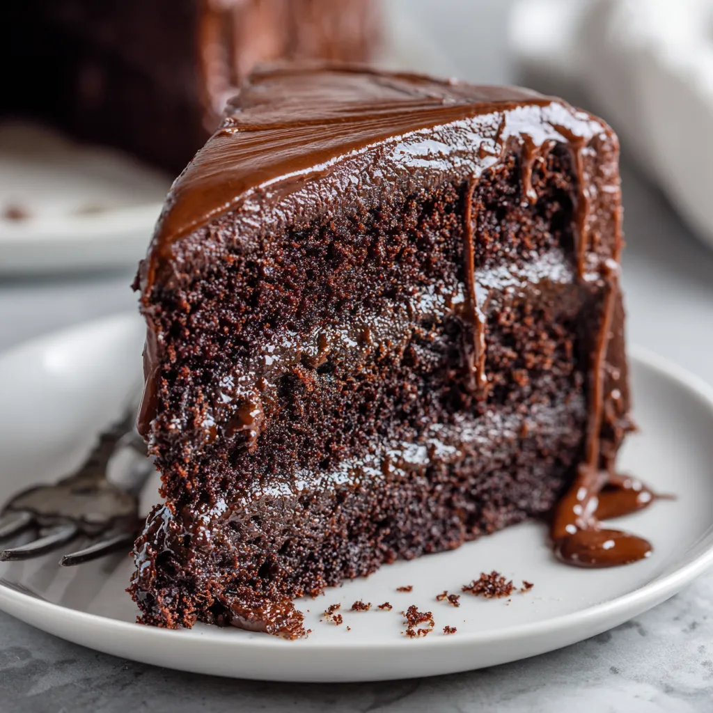 Ultimate Moist Chocolate Cake with Rich Cocoa Layers and Decadent Frosting - tertiary view