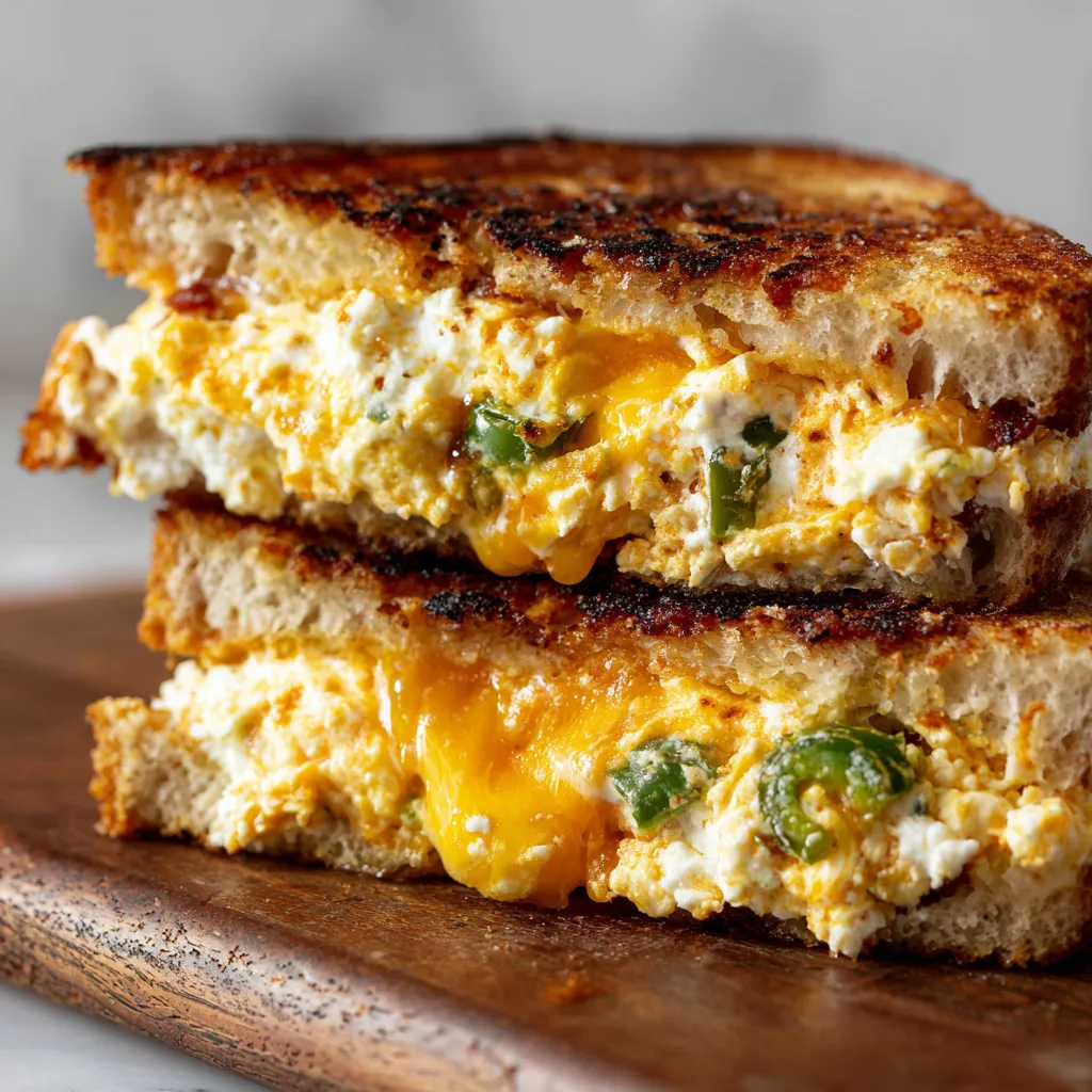 Spicy Jalapeño Popper Grilled Cheese Sandwich with Cream Cheese and Crispy Bacon - secondary view
