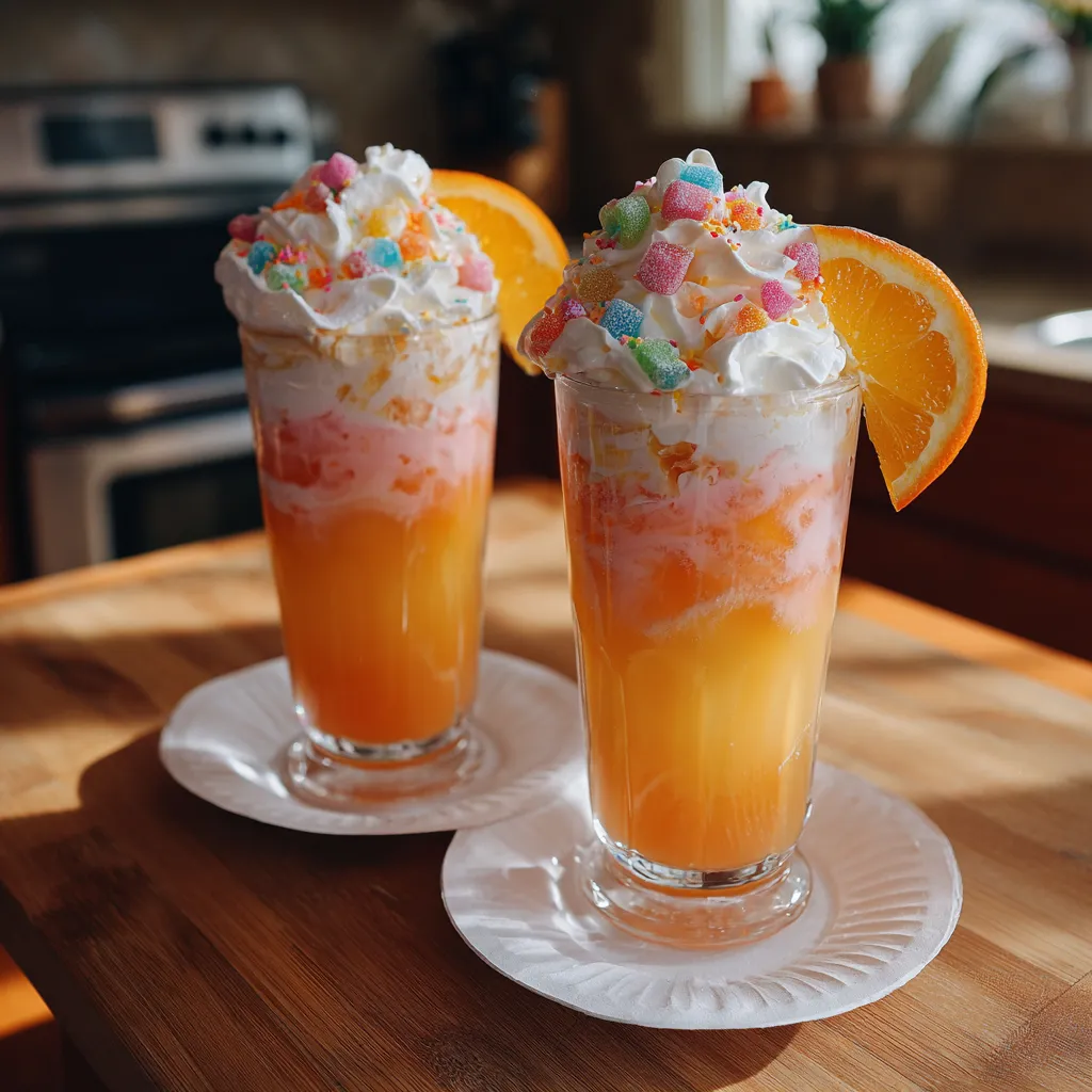 Vibrant Tropical Candy Crush Cocktails with Colorful Layers and Sweet Fruit Flavors - secondary view