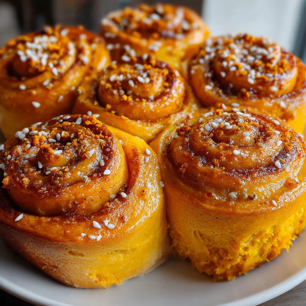 Soft Pumpkin Rolls with Warm Spice Butter - Perfect Fall Comfort Bread - tertiary view