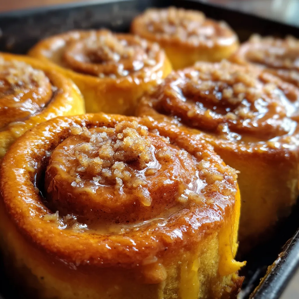 Soft Pumpkin Rolls with Warm Spice Butter - Perfect Fall Comfort Bread - secondary view