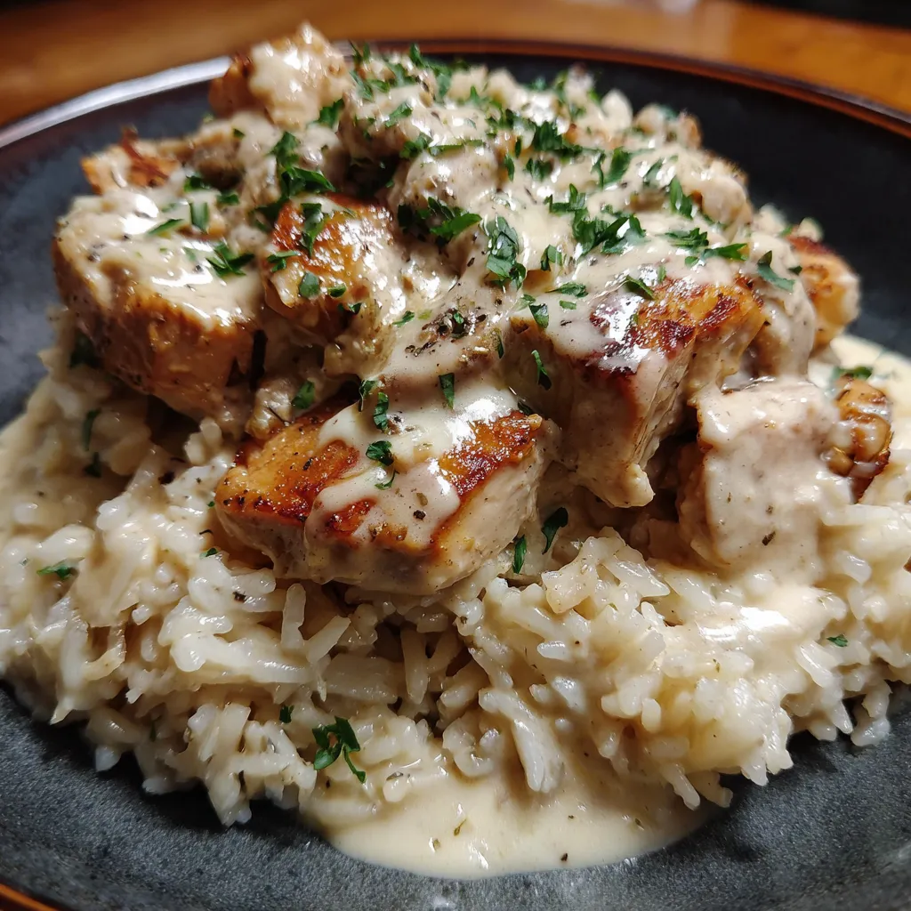 Quick and Easy Creamy Smothered Chicken and Rice One-Pot Wonder - tertiary view
