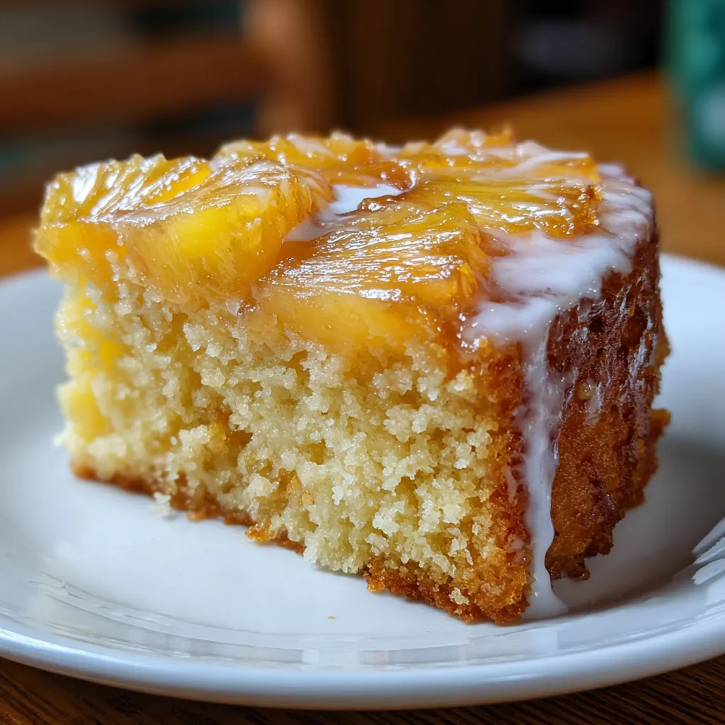 Ultimate Juicy Pineapple Heaven Cake with Cream Cheese Frosting and Tropical Glaze - tertiary view