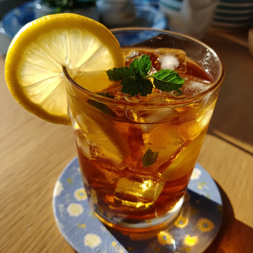 Refreshing Homemade Mango Iced Tea with Fresh Fruit and Natural Sweeteners - secondary view
