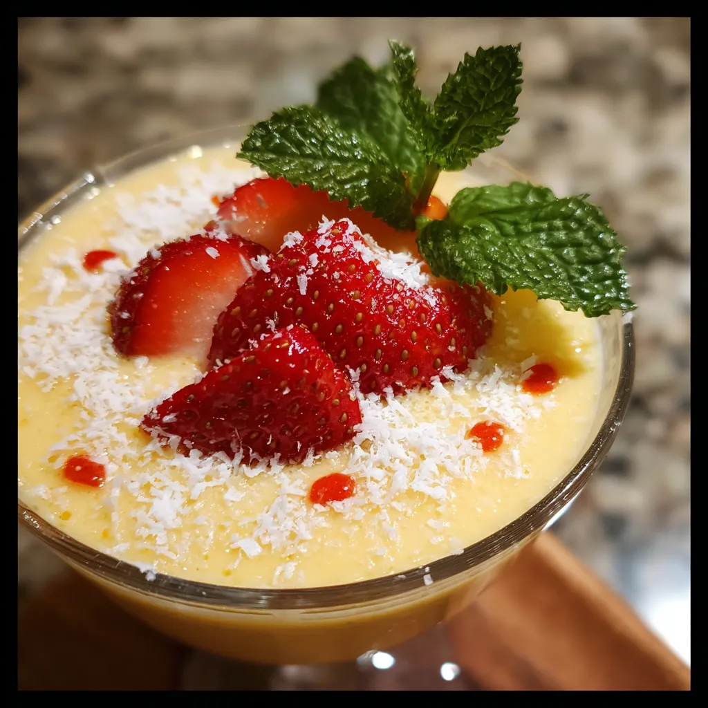 Tropical Mango Strawberry Pina Colada with Fresh Fruit Paradise - secondary view