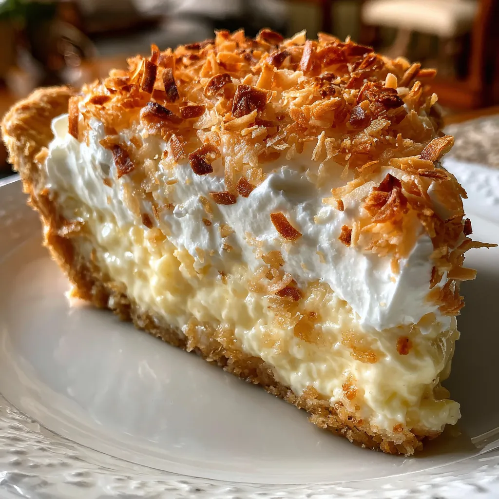 Grandma's Classic Homemade Coconut Cream Pie with Toasted Meringue Topping - secondary view
