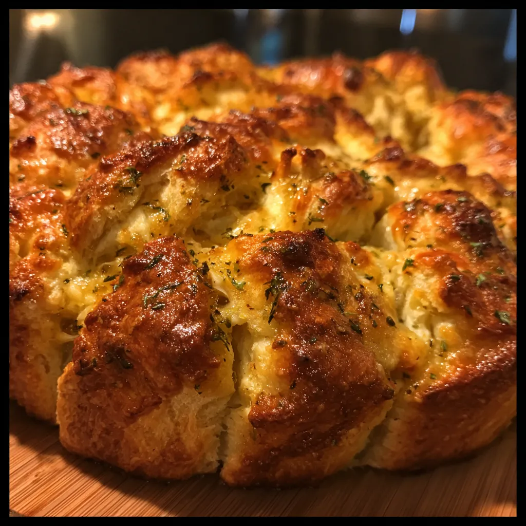 Absolute Easiest Pull Apart Bread - The Ultimate Buttery Garlic Paradise with Golden Cheesy Perfection - main view