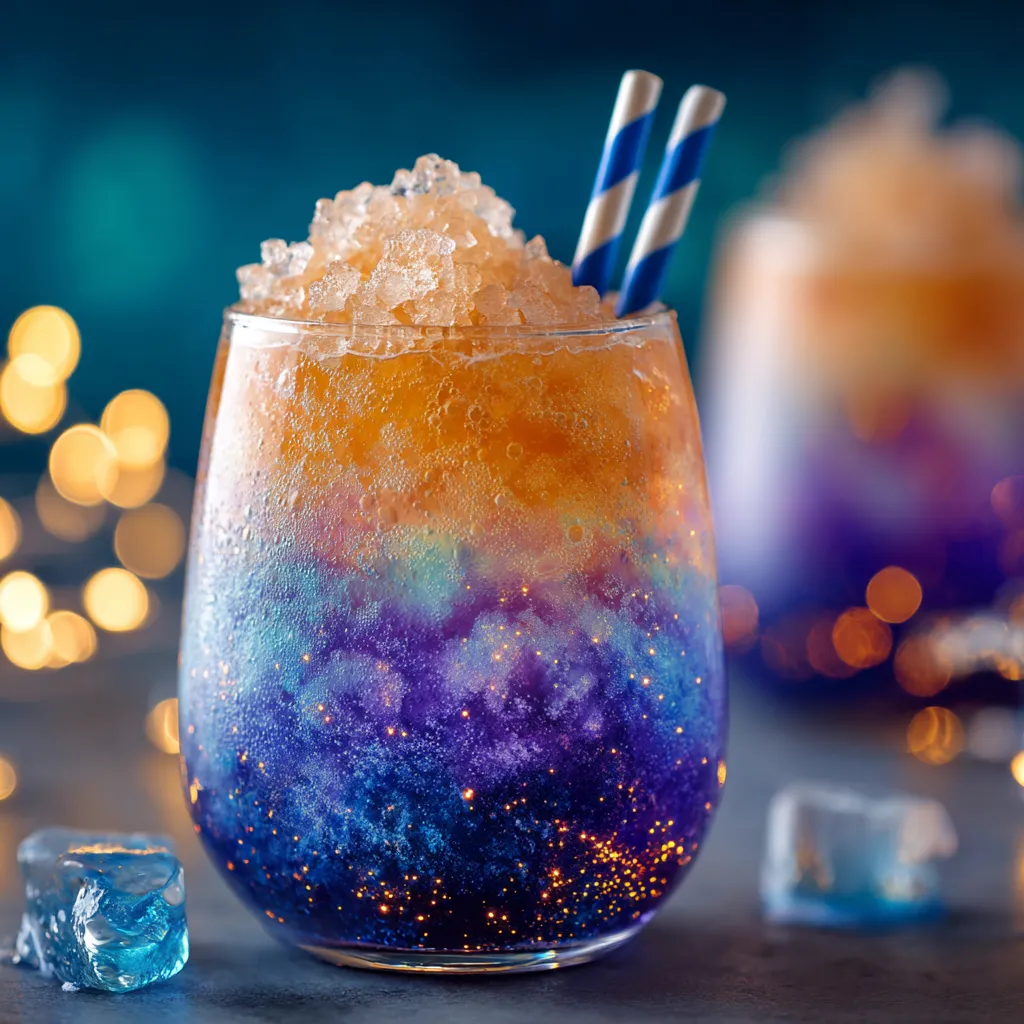 Northern Lights Glow Punch: Magical Aurora-Inspired Cocktail with Shimmering Color Effects - secondary view