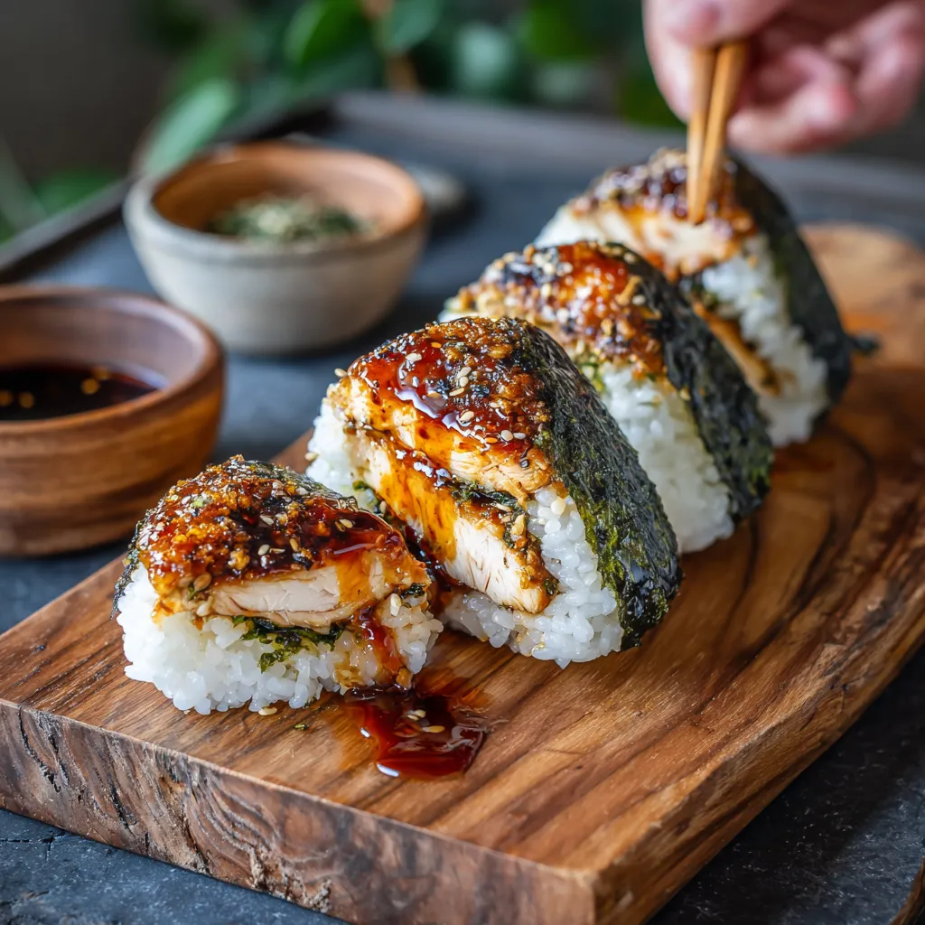 Perfectly Shaped Teriyaki Chicken Onigiri Rice Balls with Authentic Japanese Technique