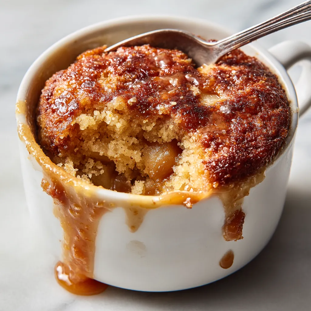Quick and Easy 2-Minute Apple Mug Cake with Cinnamon Spice
