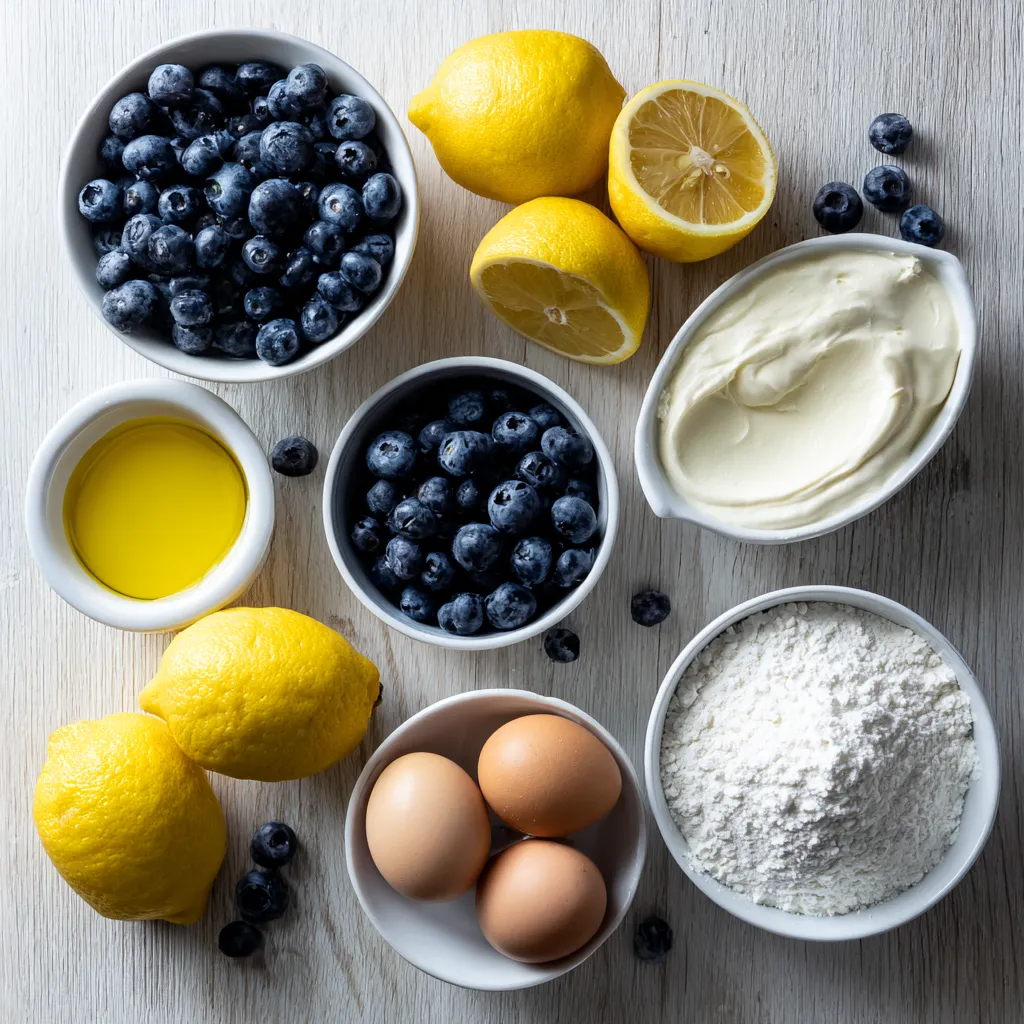 Ultimate Blueberry Lemon Creme Cake with Fresh Berry Layers and Citrus Buttercream Frosting - secondary view