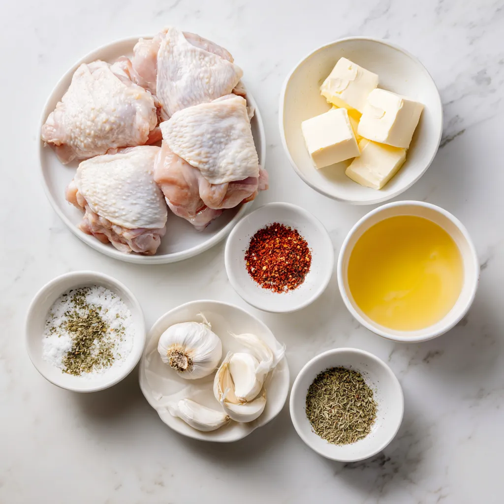 Ultimate Creamy Oven Baked Chicken Thighs with Herbs and Garlic - tertiary view