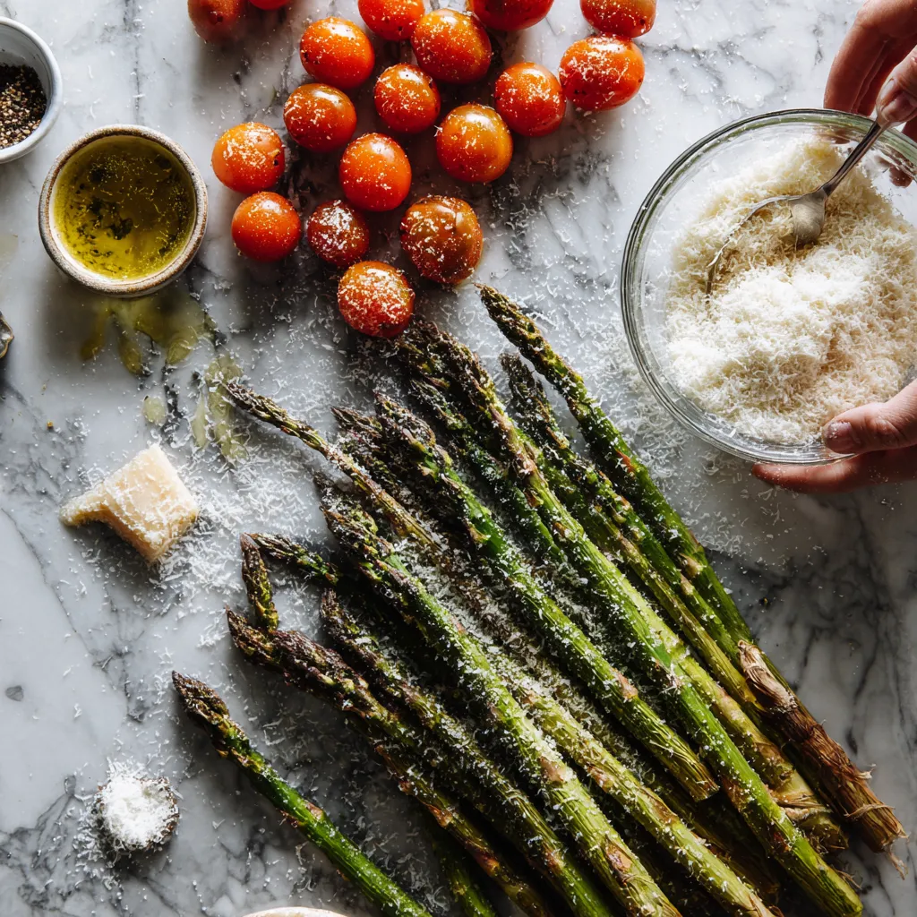 Roasted Asparagus and Tomato Medley with Herbs and Balsamic Glaze - secondary view