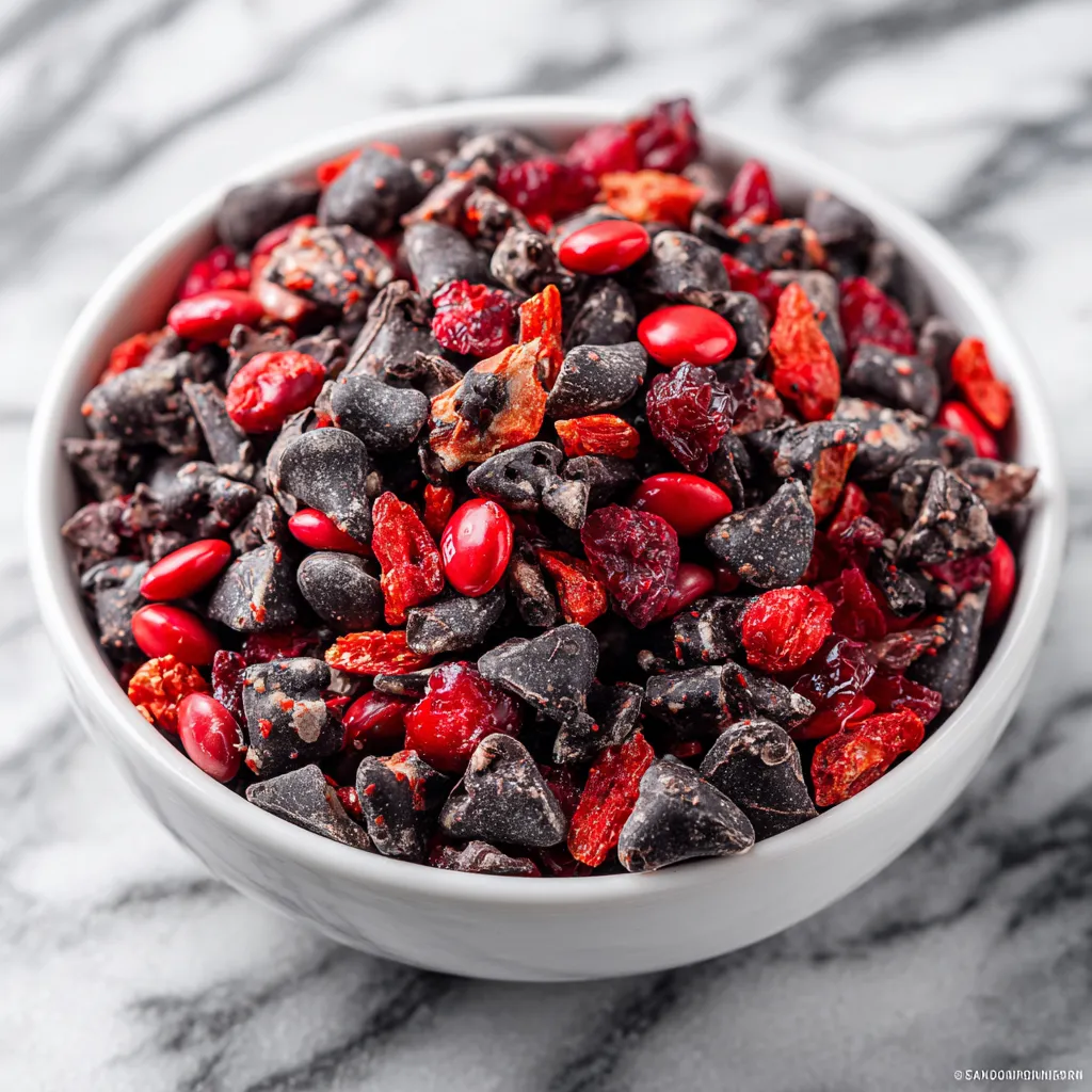 Ultimate Vampire Bite Trail Mix with Dark Chocolate and Blood Red Cranberries - secondary view