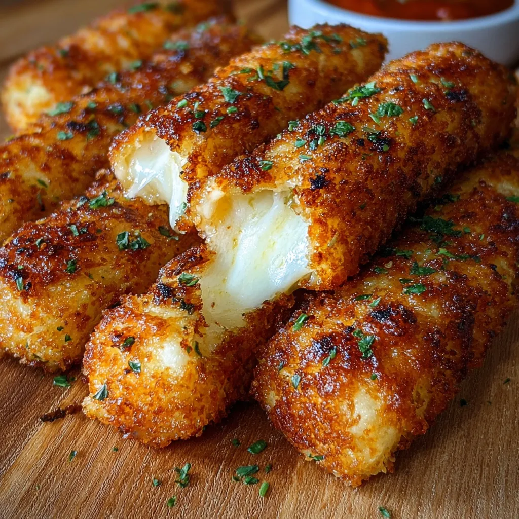 Ultimate Crispy Homemade Mozzarella Sticks with Perfect Golden Coating and Melted Cheese Center