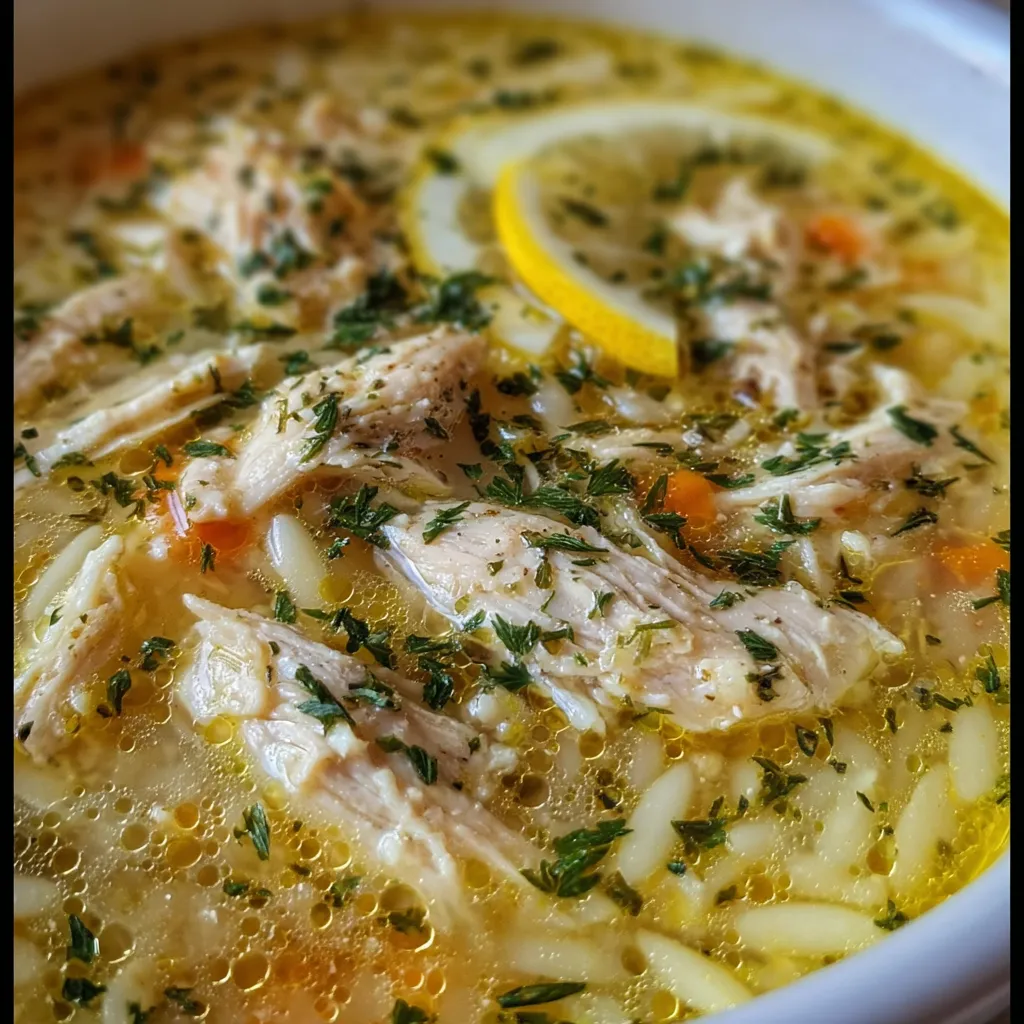 Ultimate Greek Lemon Chicken Soup - Avgolemono Style Mediterranean Comfort Experience - main view