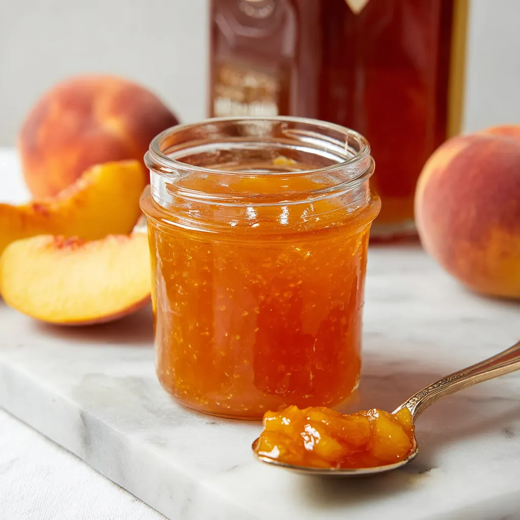Ultimate Golden-Orange Bourbon Peach Jam with Vanilla and Warm Spices - secondary view