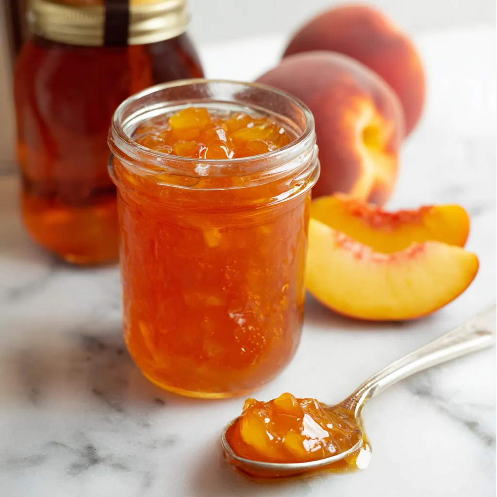 Ultimate Golden-Orange Bourbon Peach Jam with Vanilla and Warm Spices - tertiary view