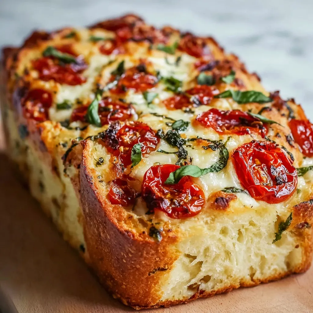 Ultimate Savory Caprese Bread with Fresh Mozzarella and Basil Pesto - tertiary view