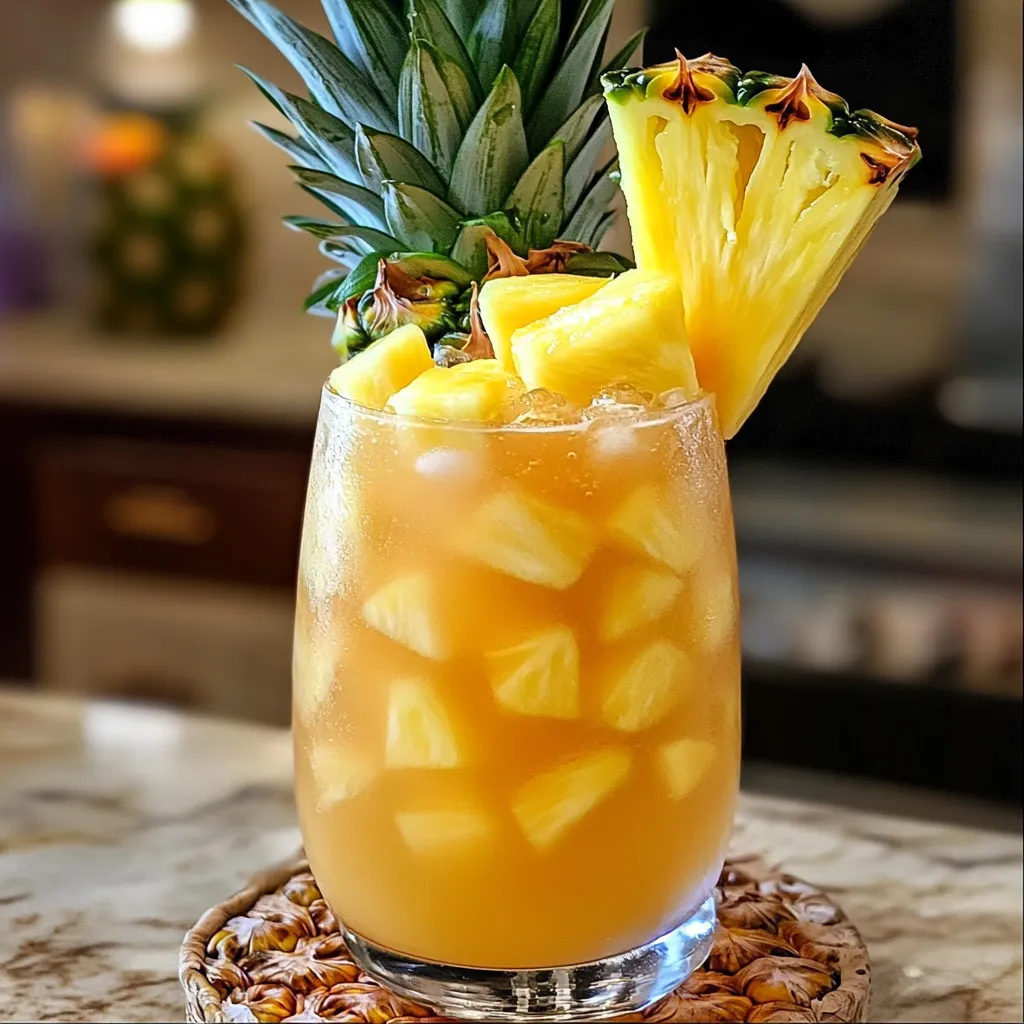 Ultimate Tropical Pineapple Lemonade Punch with Fresh Fruit and Sparkling Water