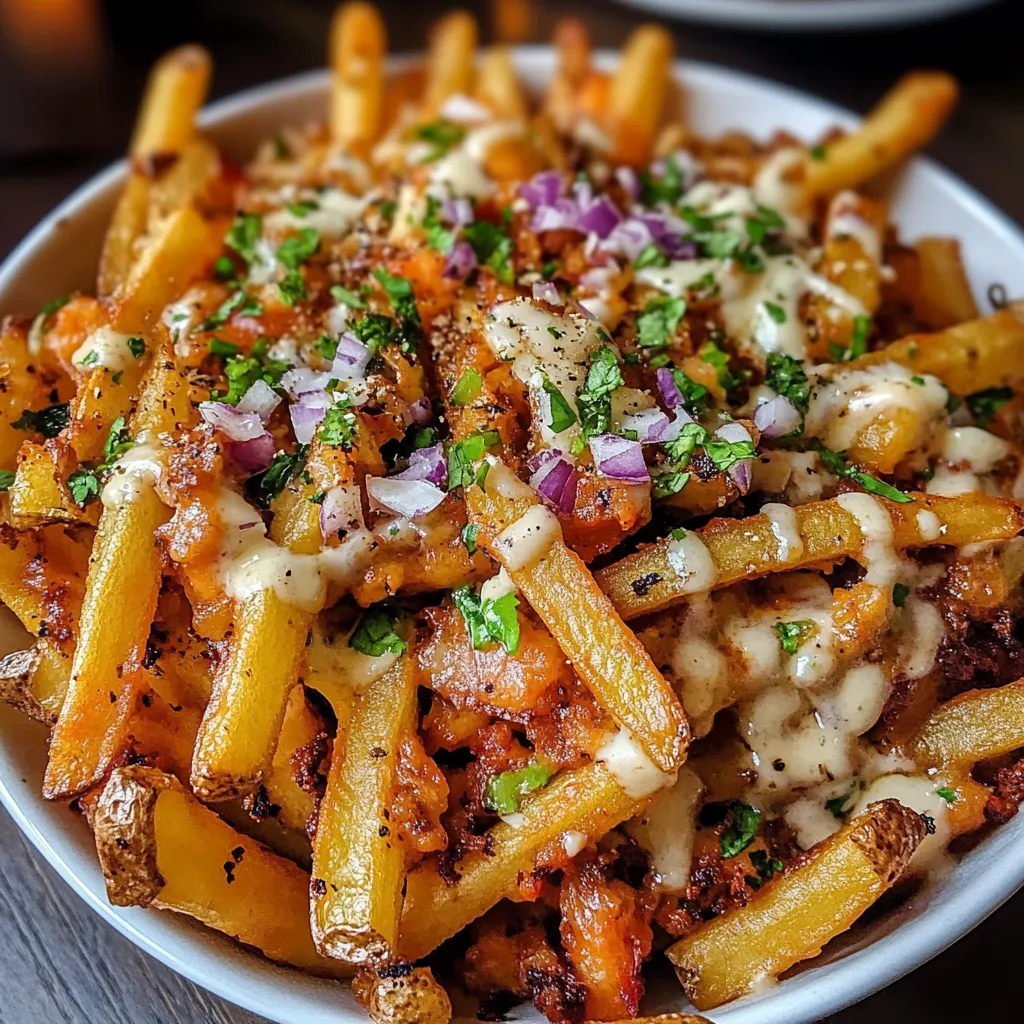 Spicy Louisiana Voodoo Fries with Cajun Seasoning and Creole Sauce