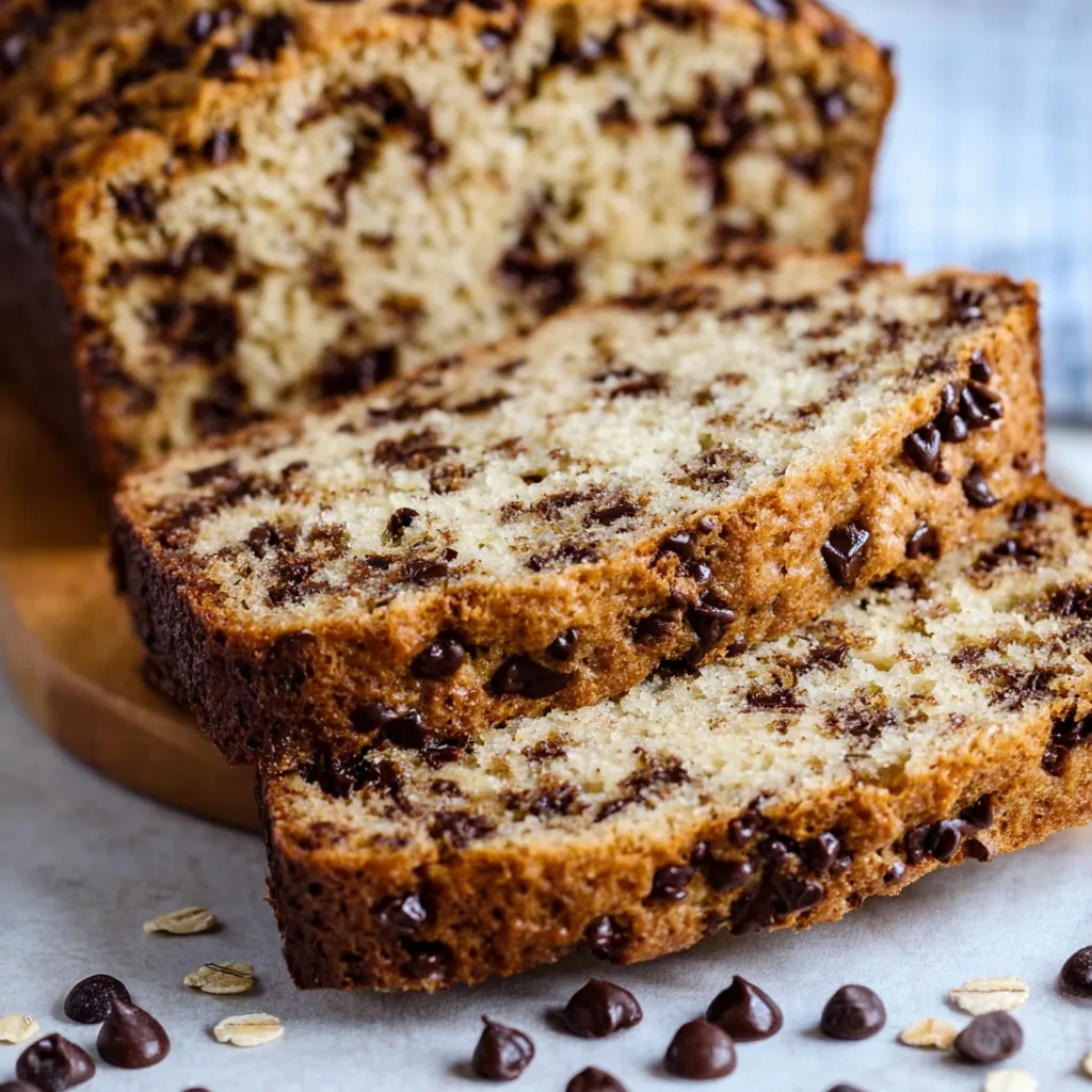 Hearty Oatmeal Chocolate Chip Bread with Wholesome Oats and Rich Chocolate - tertiary view