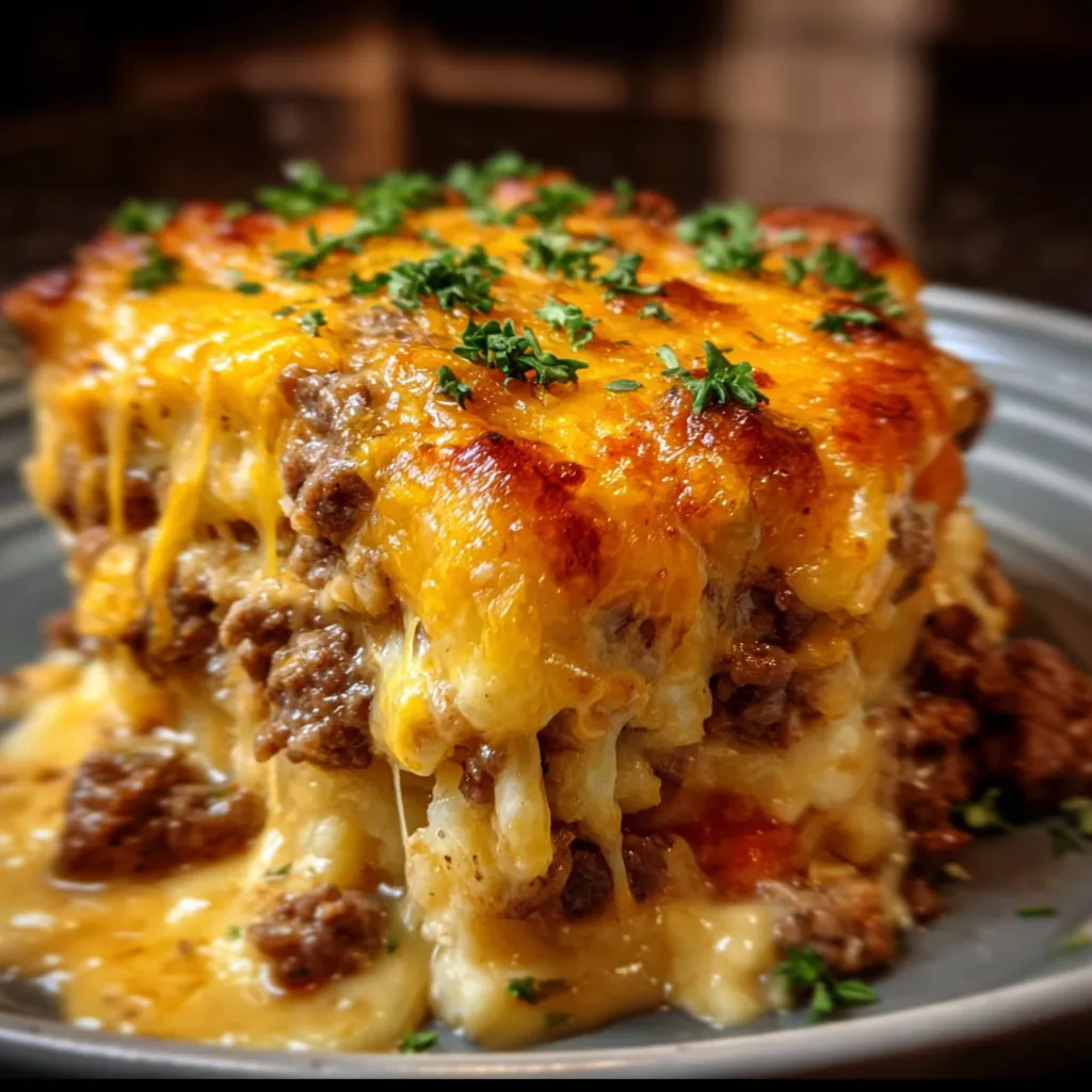 Cattle Drive Casserole with Ground Beef, Beans, and Cornbread Topping - tertiary view