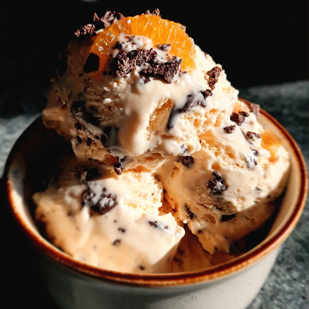 Decadent Chocolate Orange Ice Cream - The Ultimate Citrus Chocolate Bliss with Velvety Smooth Perfection - main view