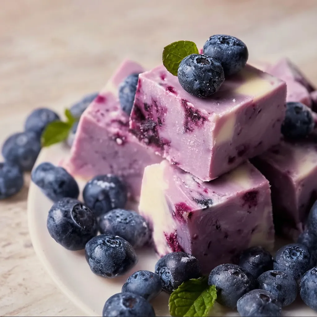 Ultimate Blueberry Pie Fudge Squares with Graham Cracker Crust and Vanilla Bean Swirl - tertiary view